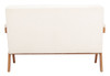Encanto Ivory Rubberwood and Polyester Loveseat