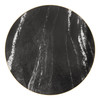Batu Black & Gold Tempered Glass and Steel Round Dining Table