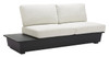 Tien Beige Aluminum and Olefin LHF Loveseat for Outdoor Use