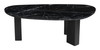 Aberdeen Black Natural Marble and Mango Wood Coffee Table