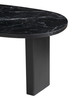 Aberdeen Black Natural Marble and Mango Wood Coffee Table