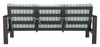 Rolig Green Aluminum and Olefin Sofa for Outdoor Use