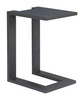 Tudi Black Aluminum Rectangular Side Table for Outdoor Use