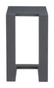 Tudi Black Aluminum Rectangular Side Table for Outdoor Use