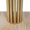 Wilou Natural Rubberwood and Steel Square Bar Table