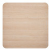 Wilou Natural Rubberwood and Steel Square Bar Table