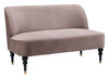 Bintulu Taupe Rubberwood and Steel Loveseat