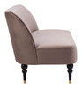 Bintulu Taupe Rubberwood and Steel Loveseat