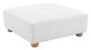 Tayte White Poplar Wood and Rubberwood Ottoman