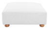 Tayte White Poplar Wood and Rubberwood Ottoman