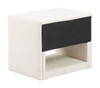 Baris Ivory Polyester Rectangular Nightstand