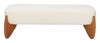 Charm Ivory Rubberwood and Polyester Bench