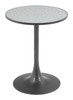 Bite Gray & Black Steel Round Bistro Table