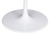 Phoenix White Natural Marble and Aluminum Round Dining Table