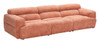 Alis Orange Polyester Modular Sectional