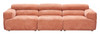Alis Orange Polyester Modular Sectional
