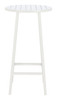 Ren White Aluminum Round Bar Table for Outdoor Use