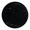 Kuro Black Natural Marble and Mango Wood Round Dining Table