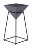 Pira Black Steel Square Side Table