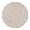 Siro Natural Acacia Wood and Travertine Round Side Table for Outdoor Use