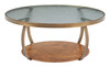 Gara Multicolor Glass and Steel Round Coffee Table