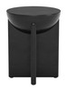 Tume Black Mango Wood Round Side Table