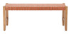 Bandani Tan Leather and Rubberwood Bench