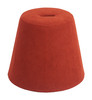 Upela Red Polyester Stackable Ottoman