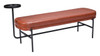 Ploce Brown Steel and Polyurethane Bench