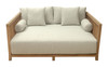 Teras Gray Acacia Wood and Olefin Daybed for Outdoor Use