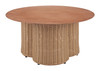 Soka Natural Aluminum Round Coffee Table for Outdoor Use