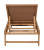Breath Brown Acacia Wood Height-Adjustable Chaise Lounge for Outdoor Use
