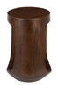 Okno Walnut Mango Wood Round Side Table