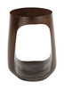 Okno Walnut Mango Wood Round Side Table