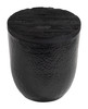 Duskan Black Pine Wood and Iron Round Storage Side Table