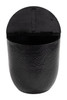 Duskan Black Pine Wood and Iron Round Storage Side Table