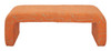 Nendo Abstract Orange Rubberwood and Polyester Bench