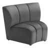 Garbi Black Poplar Wood and Polyester Modular Sectional