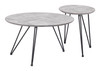 Kerris Gray & Black Steel Round Coffee Table Set