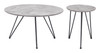 Kerris Gray & Black Steel Round Coffee Table Set