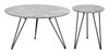 Kerris Gray & Black Steel Round Coffee Table Set