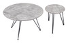 Kerris Gray & Black Steel Round Coffee Table Set