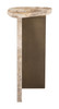 Surya Beige Natural Marble and Iron Side Table