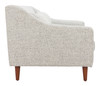 Koseli Pewter Gray Rubberwood and Polyester Loveseat
