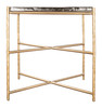 Kove Gold Sand Cast Glass and Iron Square Side Table