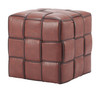 Zare Brown Polyurethane Ottoman