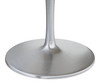 Star Gray & Silver Natural Marble and Aluminum Dining Table (60")
