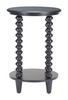 Gocce Black Fir Wood Round Side Table