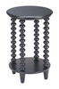Gocce Black Fir Wood Round Side Table