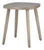 Foret Brown Aluminum Square Side Table for Outdoor Use